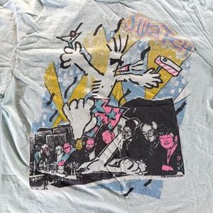 Vintage Swatch Shirt M 80s-90s Pop Art Graphic Green SS Retro Watch USA RARE